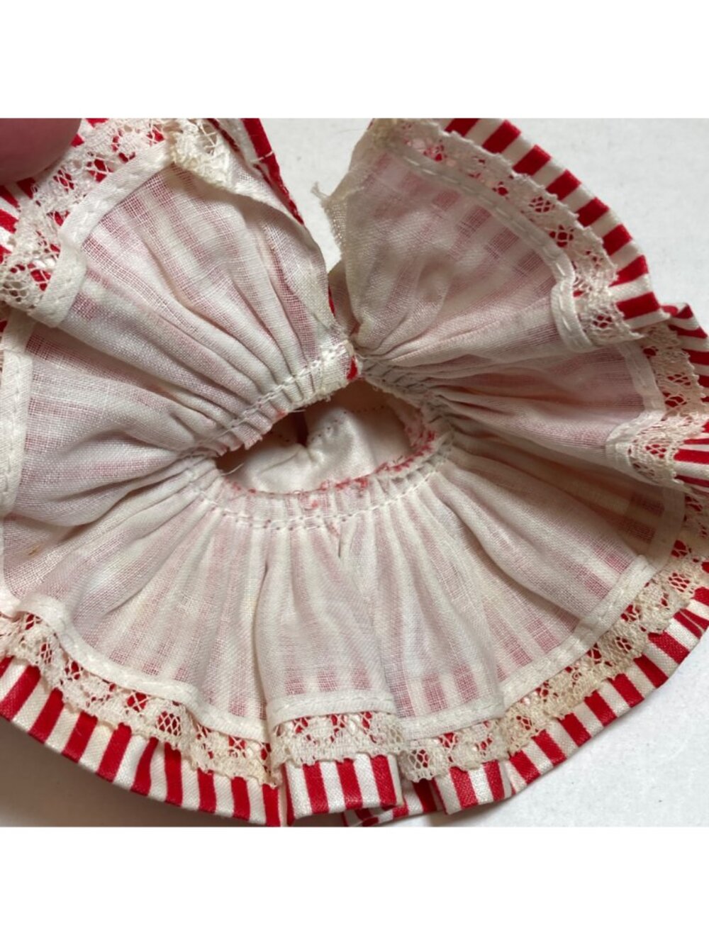 Nancy Ann Storybook Dolls Muffie Sailor Dress 607 Red white Stripes bow 1950s - Picture 8 of 8